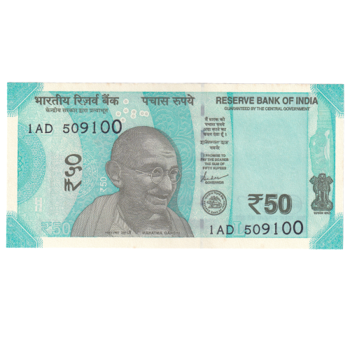 India 2019 50 Rupees UNC 1AD 509100 Banknote