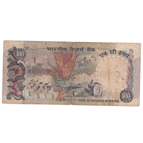 India 1985 – 1990 100 Rupees G 2RH 620342 Banknote