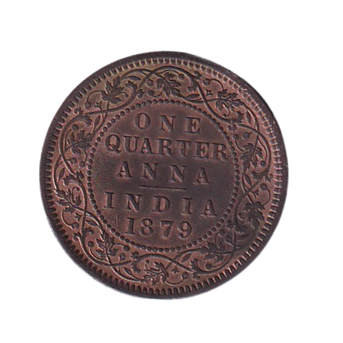 Indian 1879 1/4 Anna UNC Victoria Empress Coin