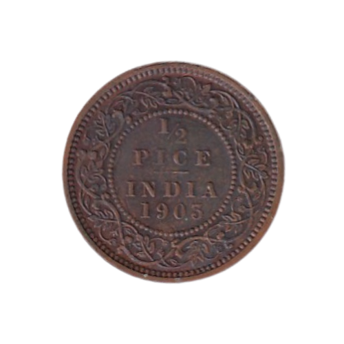 Indian 1903 1/2 Pice UNC Edward VII King & Emperor Coin