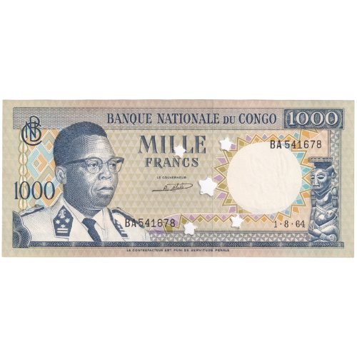 CONGO 1964 1000 Francs BA 541679