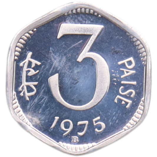 India 1975 Three Paise