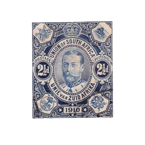 1910 Union of South Africa 2½d King George V Bilingual Stamp – Rare Historical Issue