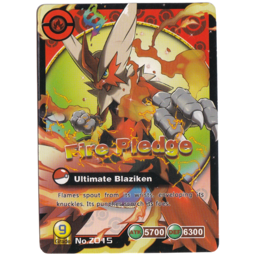 fire pledge  ultimate Blaziken grade 9No.Z015 